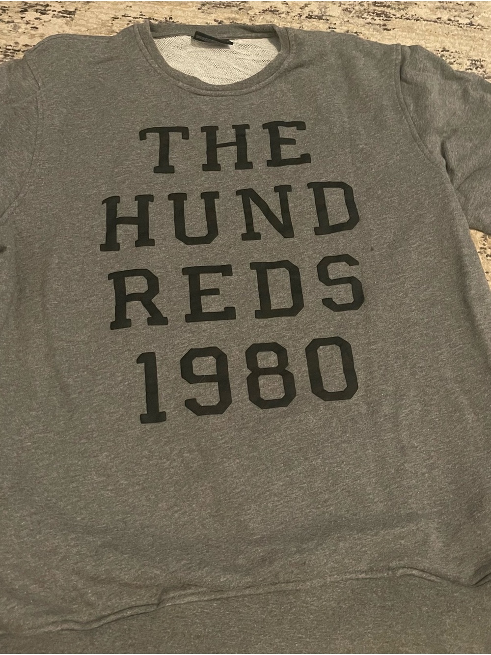 The Hundreds Gray Crewneck with Branded Neck Tag